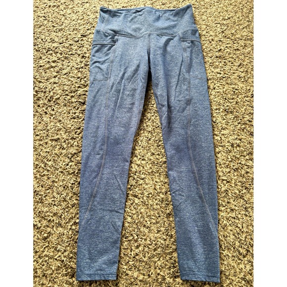 Athleta Pants - Athleta Women's Blue High-Rise Ankle Leggings with Pockets Stretch Size SP